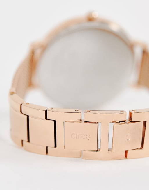 Guess W1155L4 Lenox mixed metal mesh watch ASOS