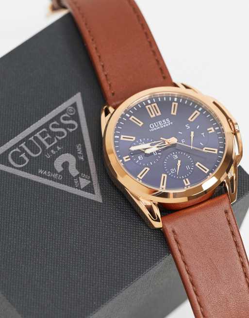 Guess watch with blue dial ASOS