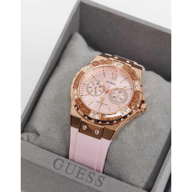 Guess watch with pink strap