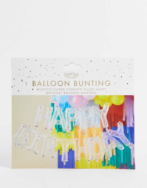 Guirnalda de globos con confeti 