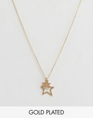 Guldbelagt halskæde med stjernevedhæng i gaveboks fra Orelia