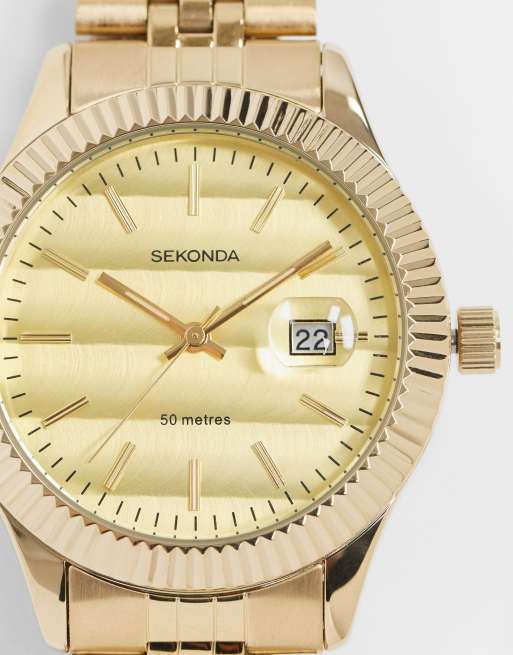 Guldfarvet armbåndsur fra Sekonda - Kun hos ASOS, 3 af 4