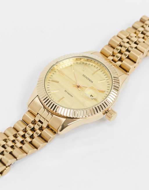 Guldfarvet armbåndsur fra Sekonda - Kun hos ASOS, 4 af 4
