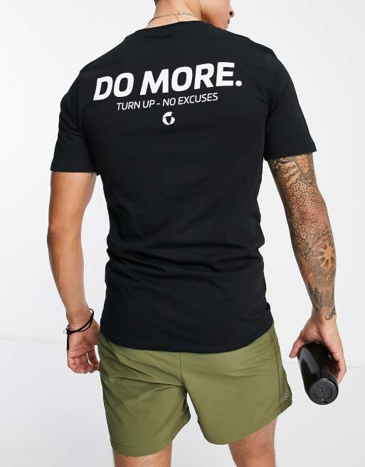 Gym 365 Do More graphic T-shirt in black