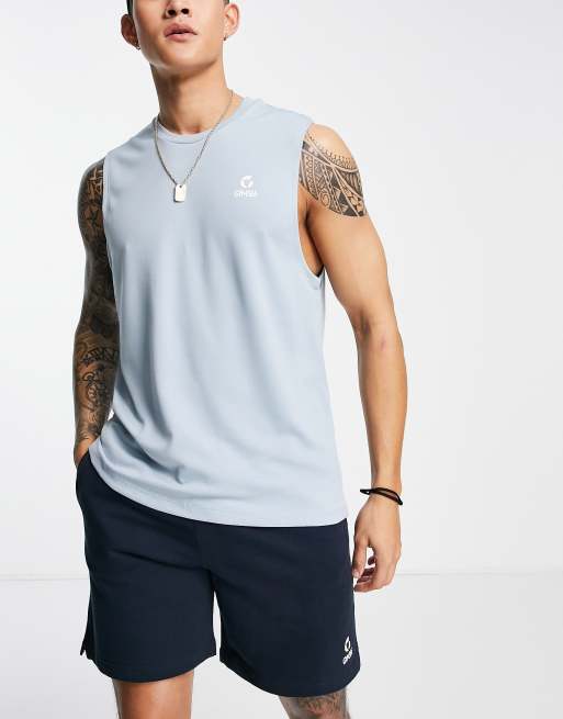 Gym 365 performance singlet in pastel blue