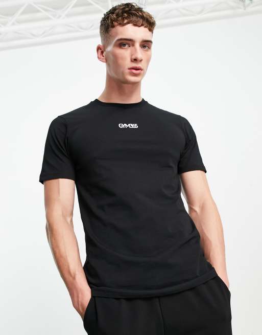 Gym 365 - Sort T-shirt med logoprint