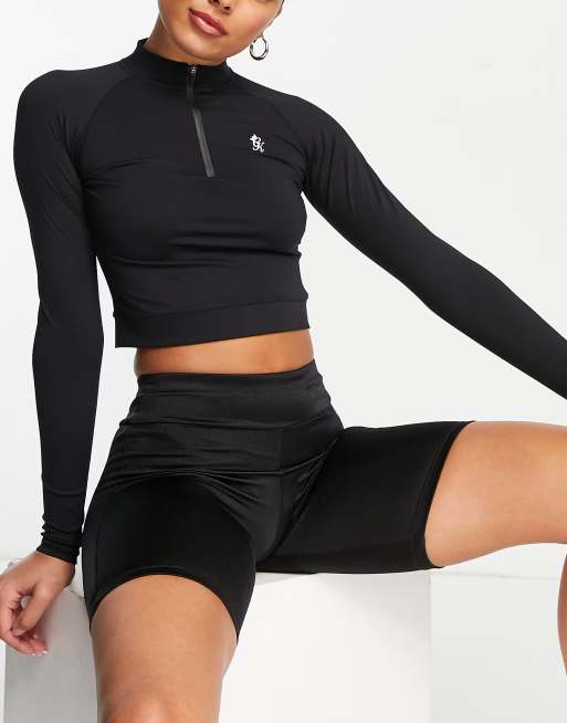 Black long sleeve gym cheap top