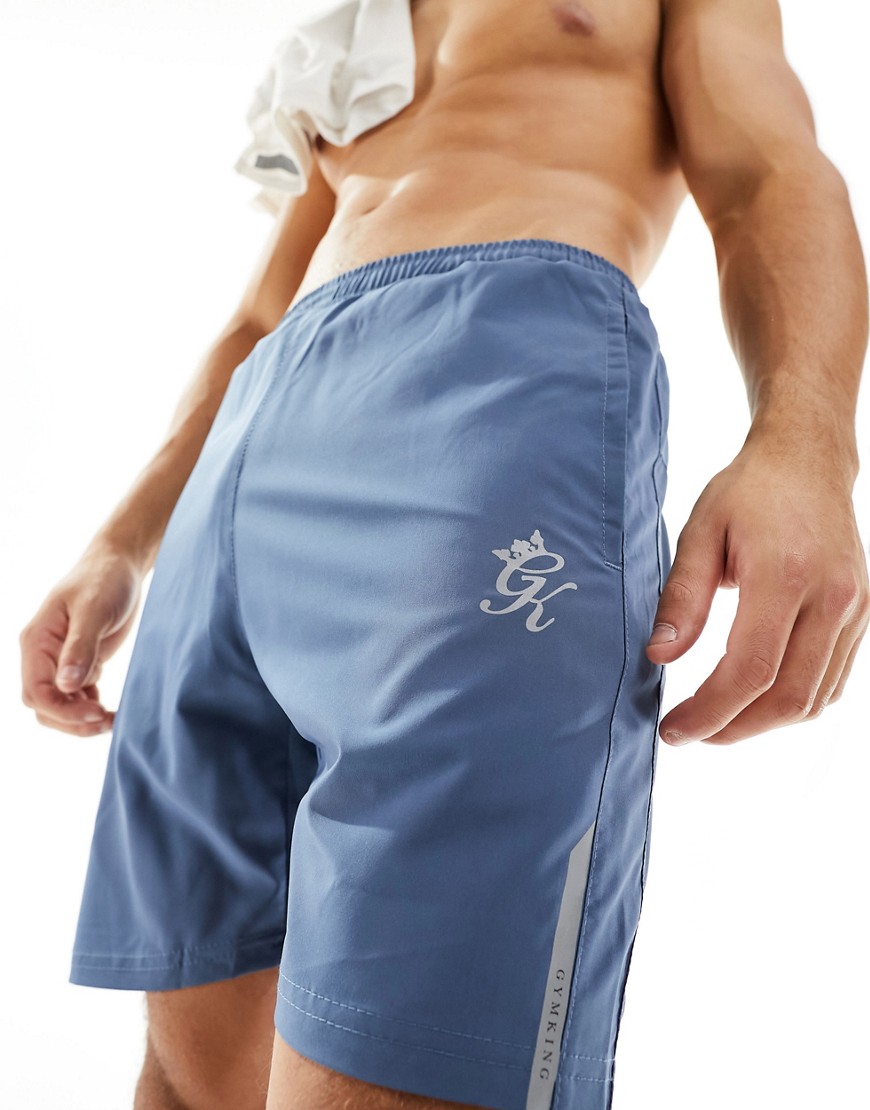 Gym King 365 7 inch gym shorts in blue