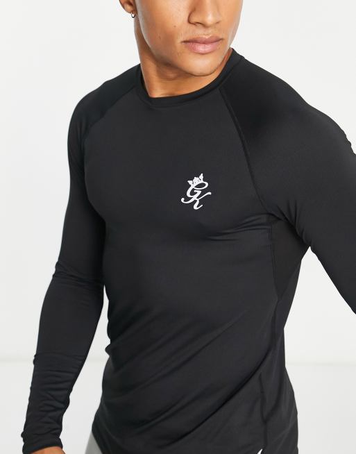 Gym King - 365 - Langærmet sort T-shirt
