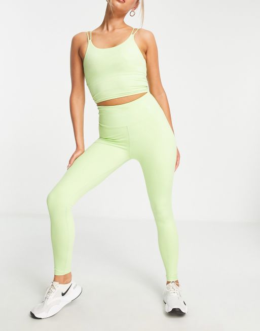 Neon green workout store leggings