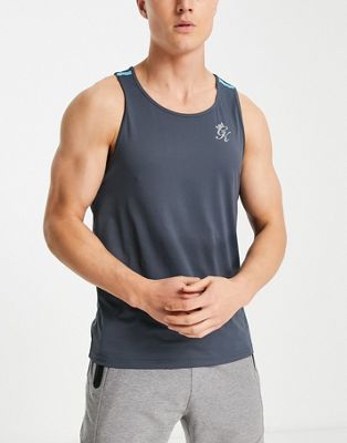 Gym King Flex vest top in dark grey