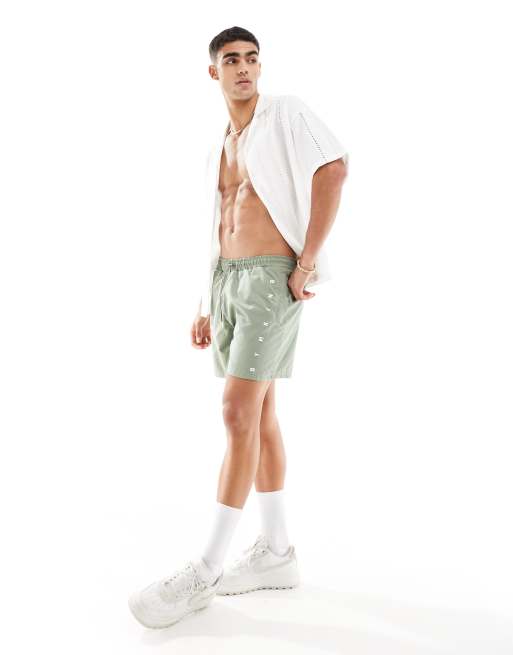 Khaki green cheap swim shorts