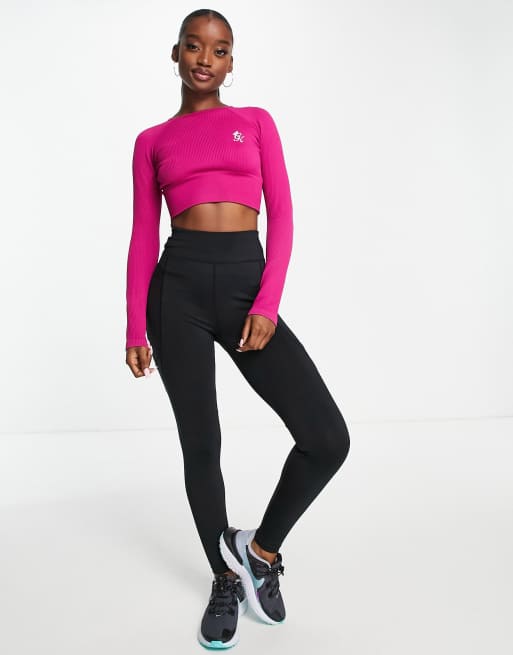 Long Sleeve Rib Crop Top