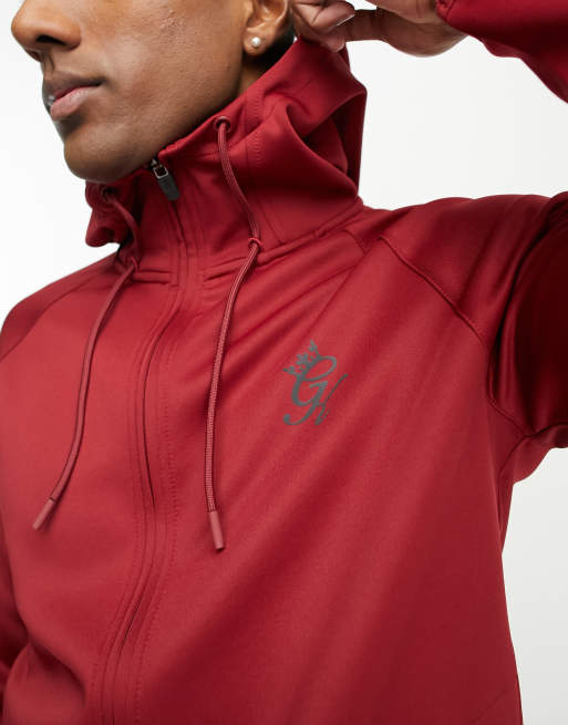 Gym King Fundamental lightweight poly hoodie in red ASOS