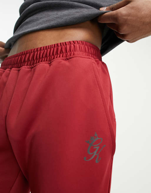 Gym King - Fundamental - Pantalon de jogging léger en polyester - Rouge, 3 de 4