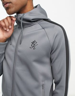 Gym King Fundamental poly hoodie in grey