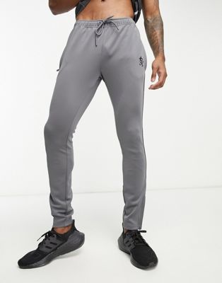 Gym King Fundamental poly jogger in grey