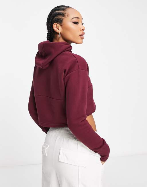 Dark red outlet zip up hoodie