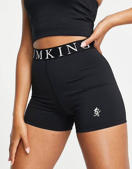 Gym King - Impact - 3 inch korte shorts met logo-bies in zwart 