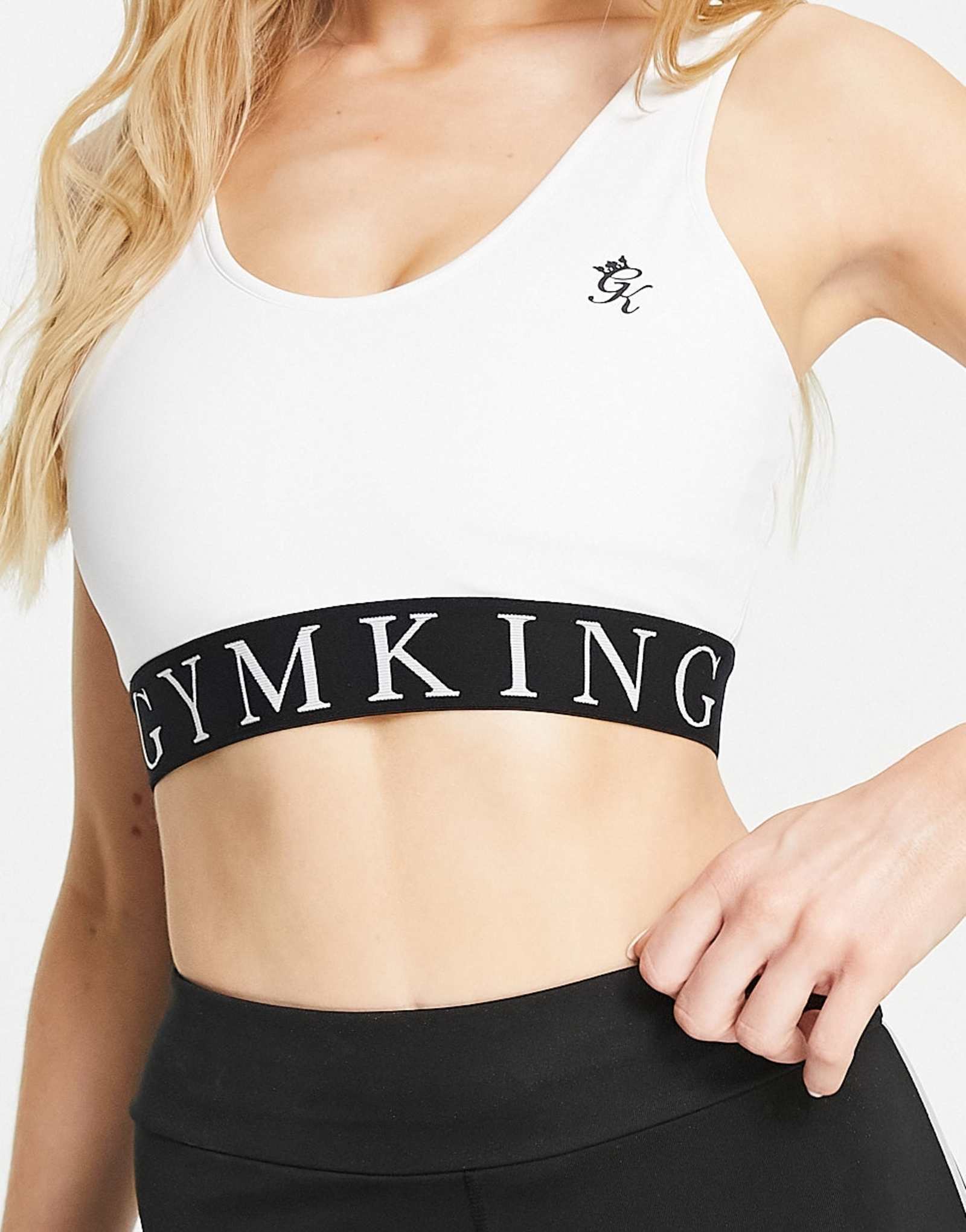Спортивный бюстгальтер средней поддержки Gym King Impact белого цвета