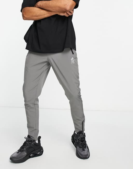 Gym King Impact taped woven trackies in slate grey | ASOS