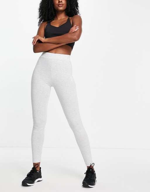 Gym King - Legging van jersey in gemêleerd sneeuwwit