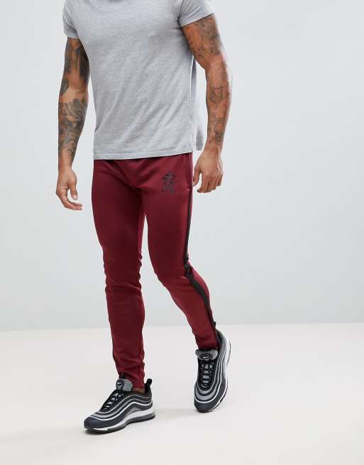 Gym King Poly Tracksuit Set In Burgundy ASOS