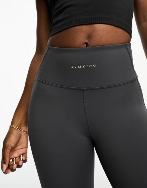 Gym King Motivate contoured leggings in grey ASOS