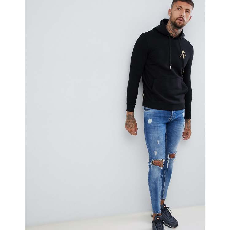 Gym king hot sale black gold hoodie