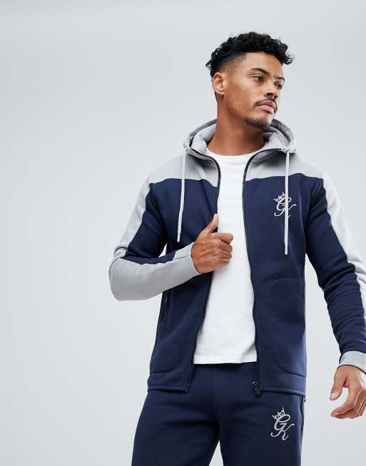 Navy blue outlet gym king tracksuit