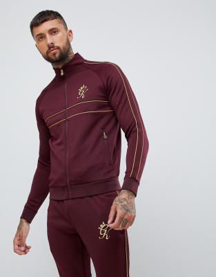 gym king tracksuit burgundy