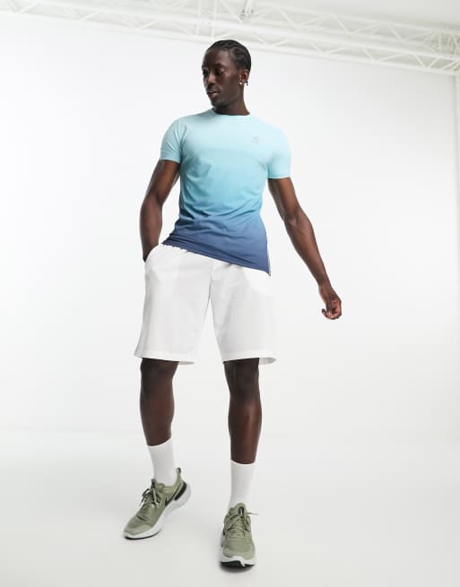 Gym King Ombre t shirt in blue ASOS