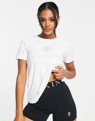 Gym King Pro branded t-shirt in white