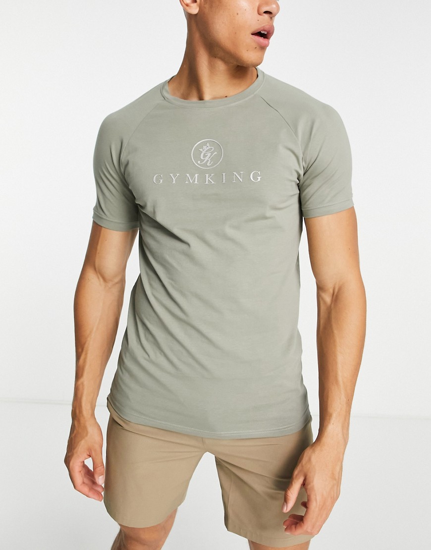 Pro - T-shirt verde oliva con logo - Gym King T-shirt donna  - immagine3