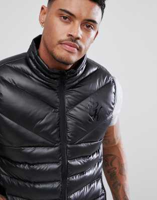 Gym King reign puffer vest in black ASOS