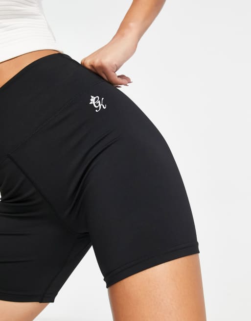 Gym King Scrunch bum 5 inch shorts in black