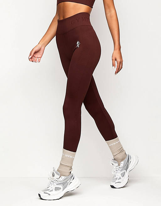 Trousers & Leggings Gym King seamless leggings in chocolate brown 
