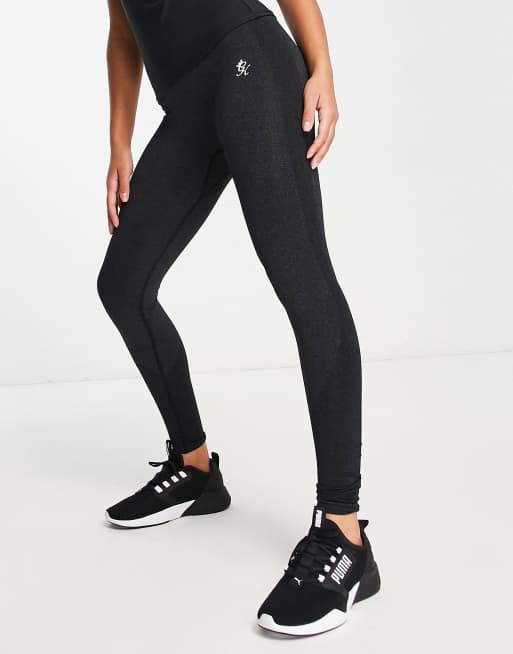 Gym King Seamless Results leggings in black marl | ASOS