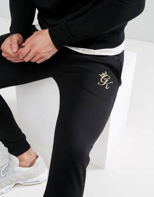 gym king tracksuit black and gold