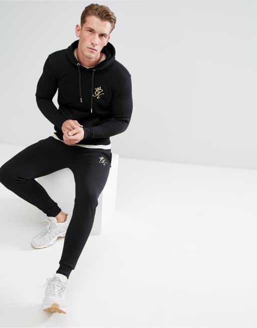 Gym king black and gold cheap joggers