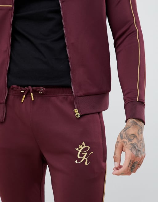 Burgundy gym king on sale tracksuit