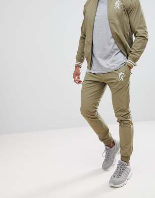 khaki green gym king tracksuit