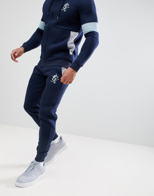 Gym King Muscle Tracksuit In Navy ASOS