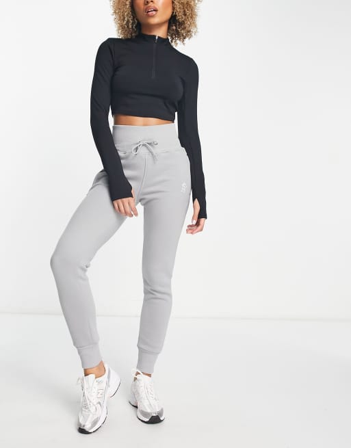 Gym King Sky high waisted joggers in pale grey ASOS