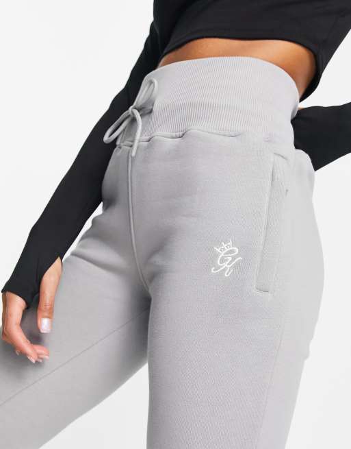 Gym King Sky Joggingbroek met hoge taille in lichtgrijs