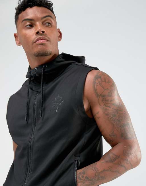 Sleeveless hot sale muscle hoodie