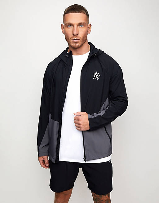 Gym King Sport Carson lightweight hooded jacket in grey 