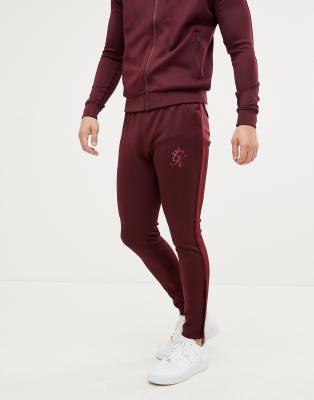 gym king tracksuit burgundy