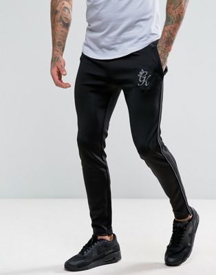 Gym King Track Skinny Joggers In Black With Reflective Logo | ASOS