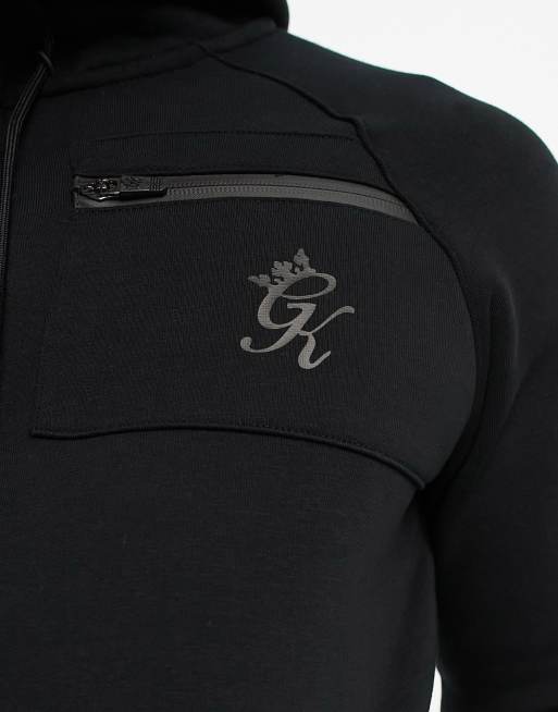 Gym King - Traction - Hoodie met ritssluiting in zwart, 3 van 4